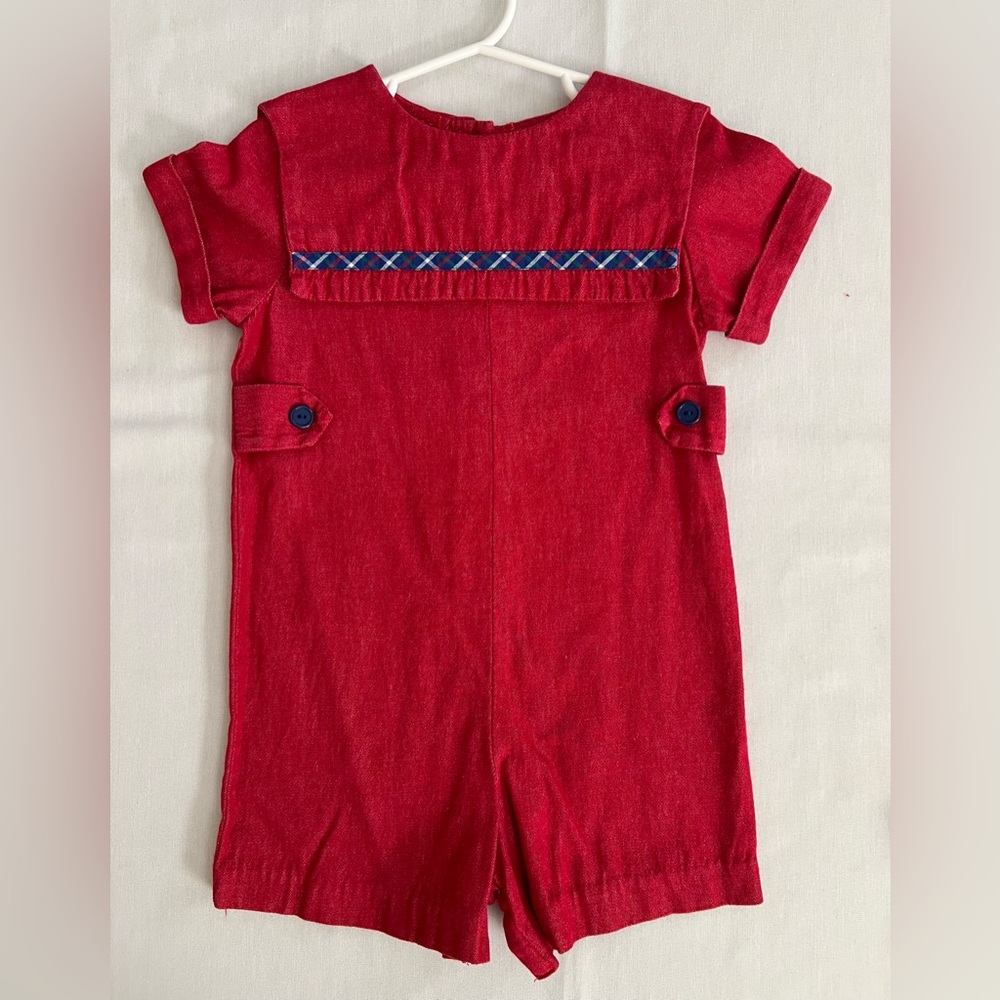 Ragsland Red Romper Shortall 2T boys